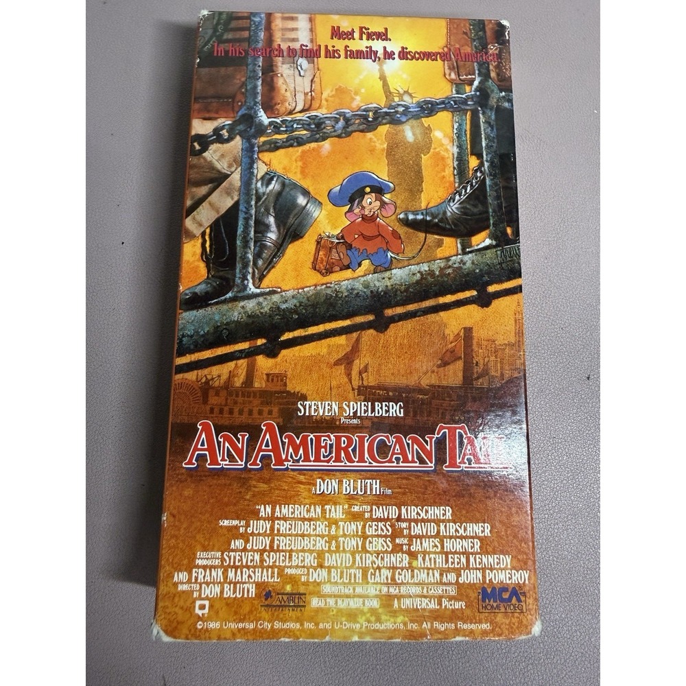 AN AMERICAN TAIL (VHS 1987) Steven Spielberg MCA Home Video Tested Animated‎